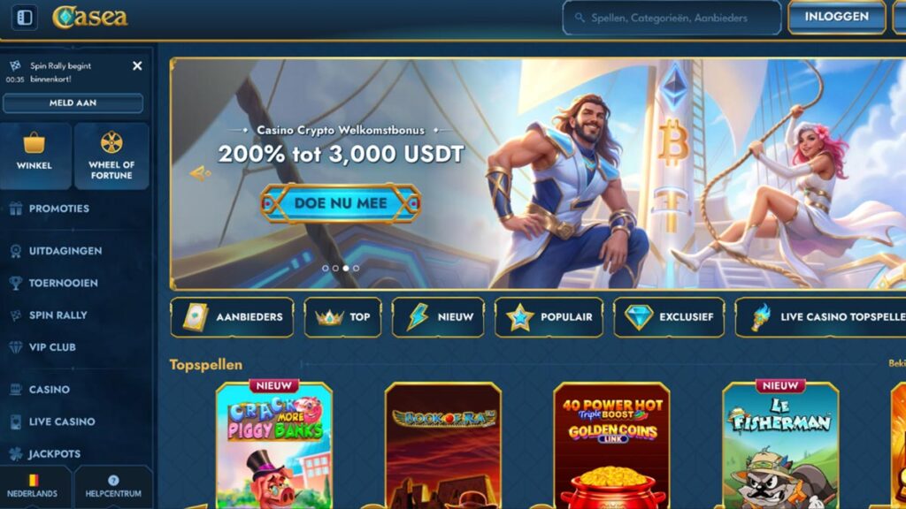 homepage van het belgische casino van casea