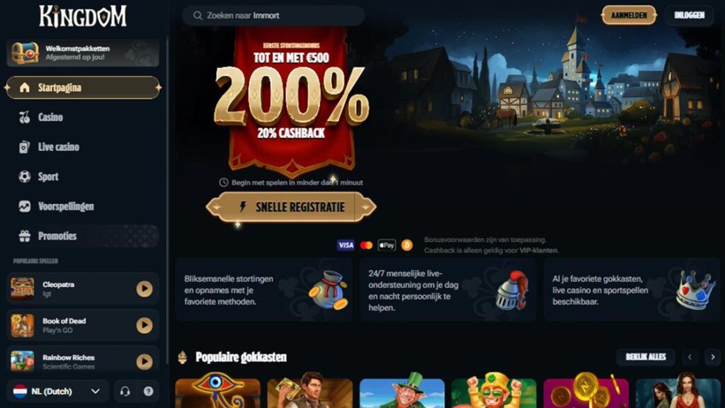 kingdom online casino belgie review